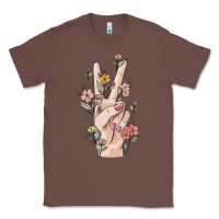 Chestnut hand peace sign Classic Tee - MaliasSmallBusiness