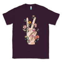 Plum hand peace sign Classic Tee - MaliasSmallBusiness