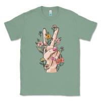 Sage hand peace sign Classic Tee - MaliasSmallBusiness