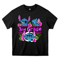 Black preview flower stitch 3rd grade Heavy Core Tee - AdoDesignShop