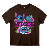 Chocolate Brown preview flower stitch 3rd grade Heavy Core Tee - AdoDesignShop