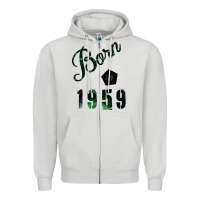 Dove Grey Born In 1959 Zipper Hoodie - Bettercallsaul