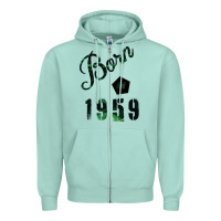 Seafoam Born In 1959 Zipper Hoodie - Bettercallsaul