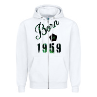 White Born In 1959 Zipper Hoodie - Bettercallsaul