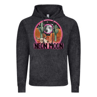 Vintage Black neon moon Vintage Hoodie - MaliasSmallBusiness
