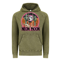 Vintage Olive neon moon Vintage Hoodie - MaliasSmallBusiness