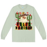 Matcha feliz navidad mexican santa Long Sleeve Tee - MaliasSmallBusiness