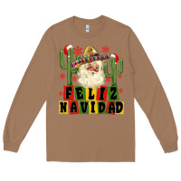 Toasted Coconut feliz navidad mexican santa Long Sleeve Tee - MaliasSmallBusiness