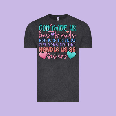God Made Us Best Friend Vintage Tee Designed By Maliassmallbusiness
