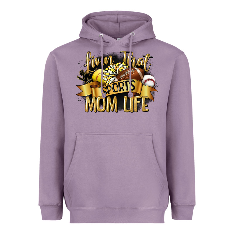 Livin That Sports Mom Life Heavyweight Hoodie by CowGirlArtShop | Teevron