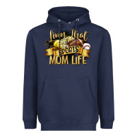 Navy livin that sports mom life Heavyweight Hoodie - CowGirlArtShop