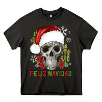 Asphalt feliz navidad skull cactus Heavy Core Tee - JahusDesignShop