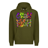 Army Green crawfish mardi gras Premium Hoodie - CowGirlArtShop
