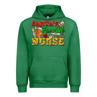 Emerald Santa's Favorite Nurse Urban Hoodie - FaDigitalArtStudio