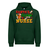 Forest Green Santa's Favorite Nurse Urban Hoodie - FaDigitalArtStudio
