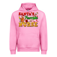 Fuchsia Pink Santa's Favorite Nurse Urban Hoodie - FaDigitalArtStudio