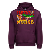 Mauve Wine Santa's Favorite Nurse Urban Hoodie - FaDigitalArtStudio