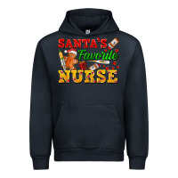 Navy Santa's Favorite Nurse Urban Hoodie - FaDigitalArtStudio