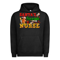 Pigment Black Santa's Favorite Nurse Urban Hoodie - FaDigitalArtStudio
