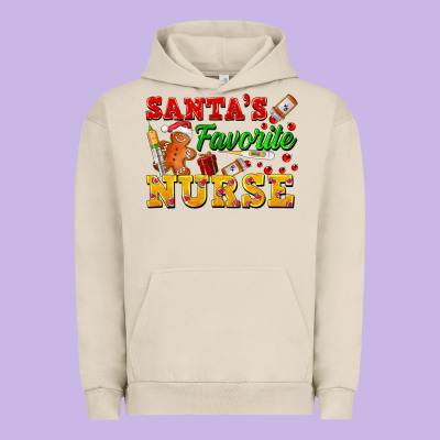 Santa's Favorite Nurse Urban Hoodie Designed By Fadigitalartstudio