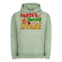 Pigment Oil Green Santa's Favorite Nurse Urban Hoodie - FaDigitalArtStudio