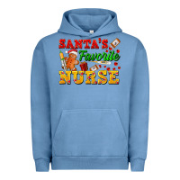 Pigment Pebble Blue Santa's Favorite Nurse Urban Hoodie - FaDigitalArtStudio