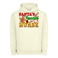 Pigment Pistachio Santa's Favorite Nurse Urban Hoodie - FaDigitalArtStudio