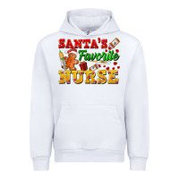 White Santa's Favorite Nurse Urban Hoodie - FaDigitalArtStudio