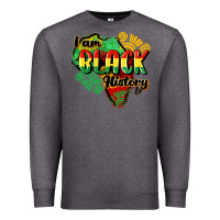 Charcoal Heather i am black history Premium Sweatshirt - CowGirlArtShop
