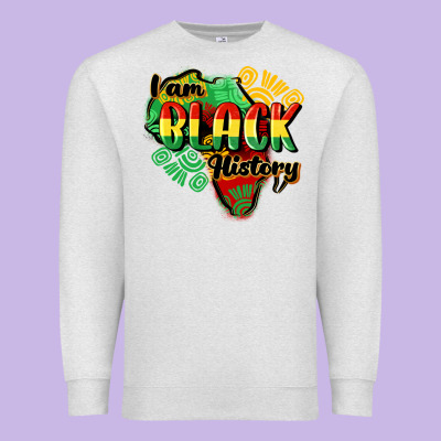 I Am Black History Premium Sweatshirt Designed By Cowgirlartshop