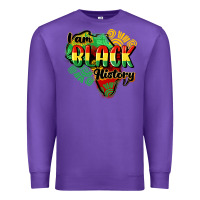 Purple i am black history Premium Sweatshirt - CowGirlArtShop