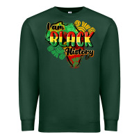 Sports Green i am black history Premium Sweatshirt - CowGirlArtShop