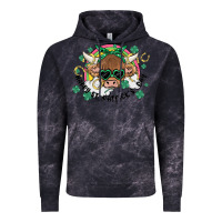 Cloud Black st. patrick's day highland cow Vintage Hoodie - MaliasSmallBusiness