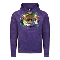 Cloud Purple st. patrick's day highland cow Vintage Hoodie - MaliasSmallBusiness