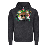 Vintage Black st. patrick's day highland cow Vintage Hoodie - MaliasSmallBusiness