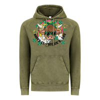 Vintage Olive st. patrick's day highland cow Vintage Hoodie - MaliasSmallBusiness