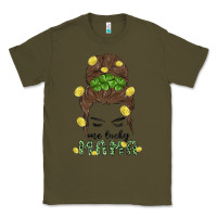 Army Green one lucky mama Classic Tee - MaliasSmallBusiness