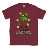 Burgundy one lucky mama Classic Tee - MaliasSmallBusiness