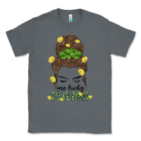 Charcoal Heather one lucky mama Classic Tee - MaliasSmallBusiness