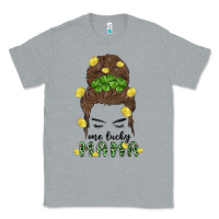 Heather Grey one lucky mama Classic Tee - MaliasSmallBusiness
