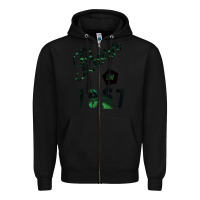 Black Born In 1957 Zipper Hoodie - Bettercallsaul