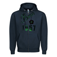 Navy Born In 1957 Zipper Hoodie - Bettercallsaul