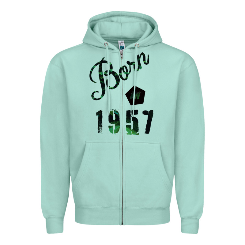 Born In 1957 Zipper Hoodie by Bettercallsaul | Teevron