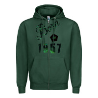 Sports Green Born In 1957 Zipper Hoodie - Bettercallsaul