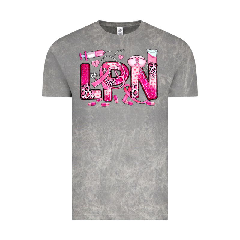 Breast Cancer Lpn Licensed Practical Nurse Vintage Tee by JahusDesignShop | Teevron