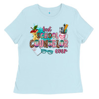 Baby Blue best school counselor ever Ladies Tee - AdoDesignShop