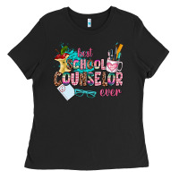 Black best school counselor ever Ladies Tee - AdoDesignShop