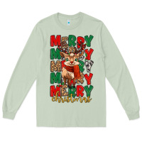 Matcha merry christmas reindeer Long Sleeve Tee - MaliasSmallBusiness