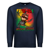 Navy free ish since 1865 juneteenth Premium Sweatshirt - CowGirlArtShop