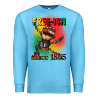 Ocean Blue free ish since 1865 juneteenth Premium Sweatshirt - CowGirlArtShop